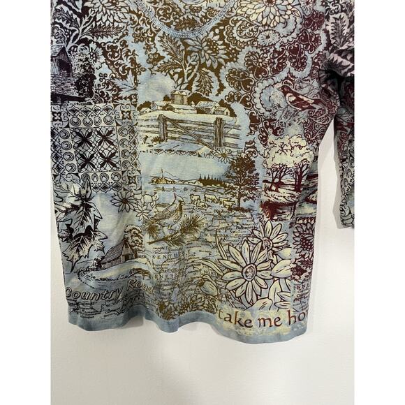 Y2K 90s Boho Country Bella Top S Cottage Maximalist Festival Art Folk Romantic - Picture 3 of 10